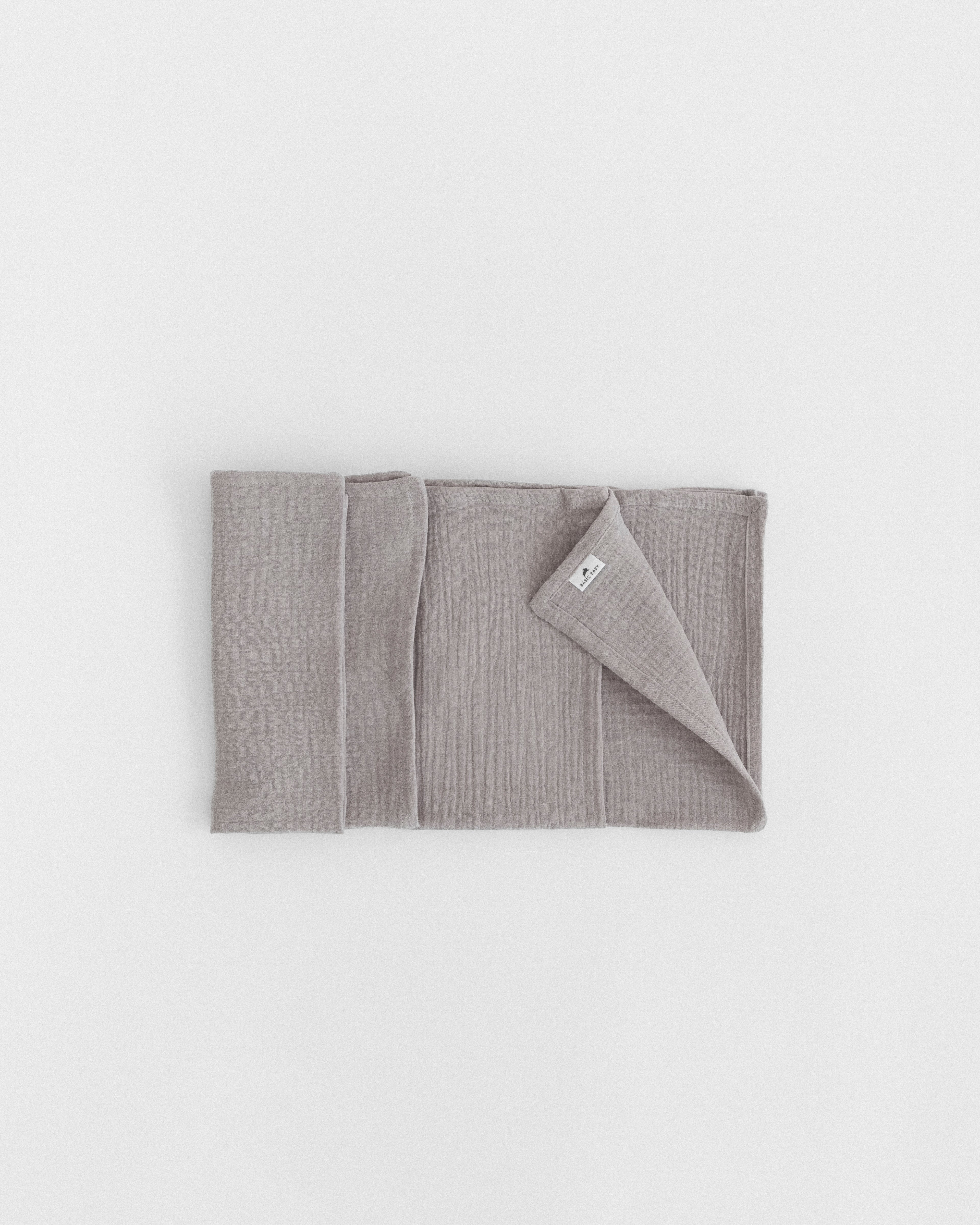100% pamut muszlin kendő (3 db) 'SILVER GREY'