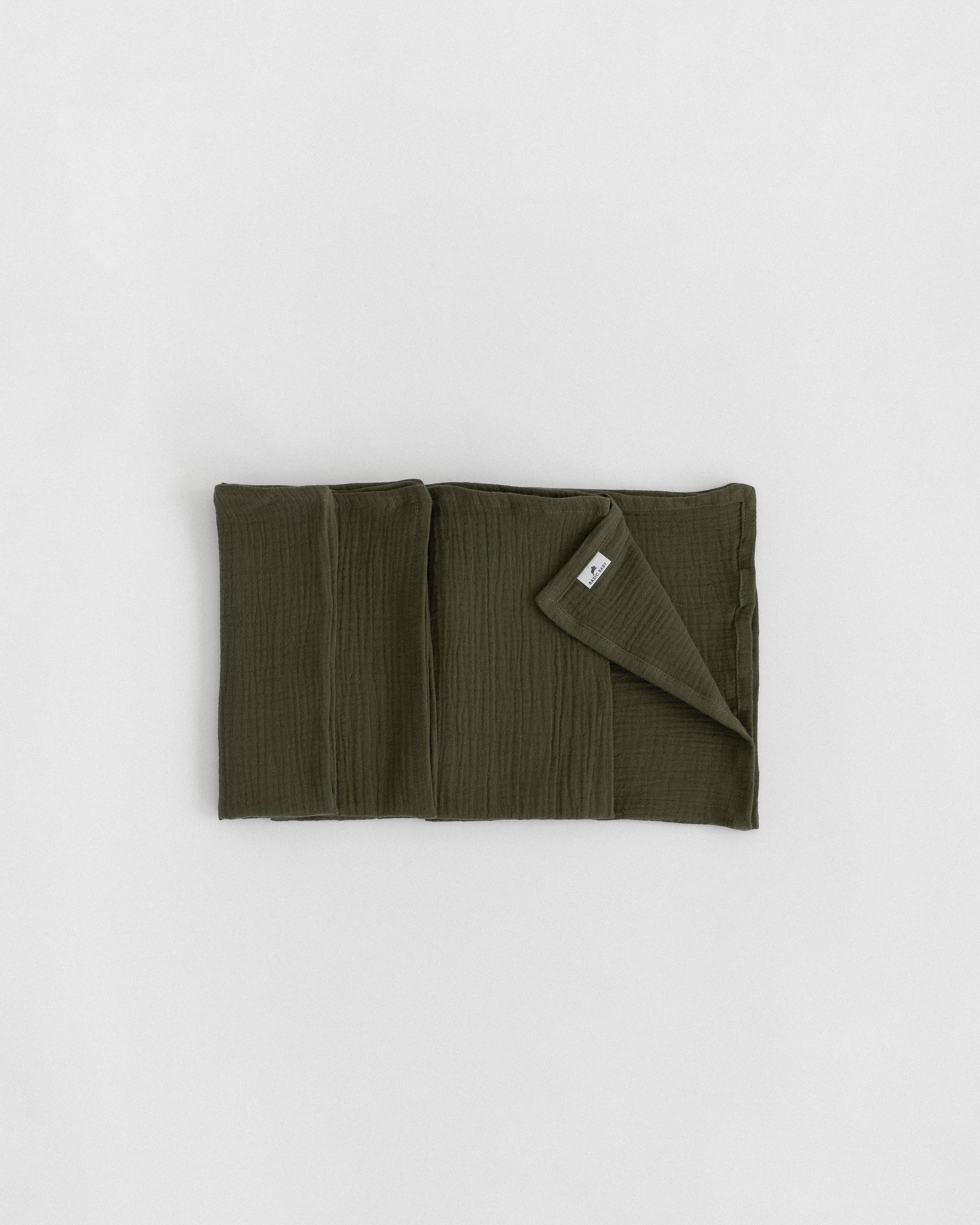 100% pamut muszlin kendő (3 db) 'FOREST GREEN'
