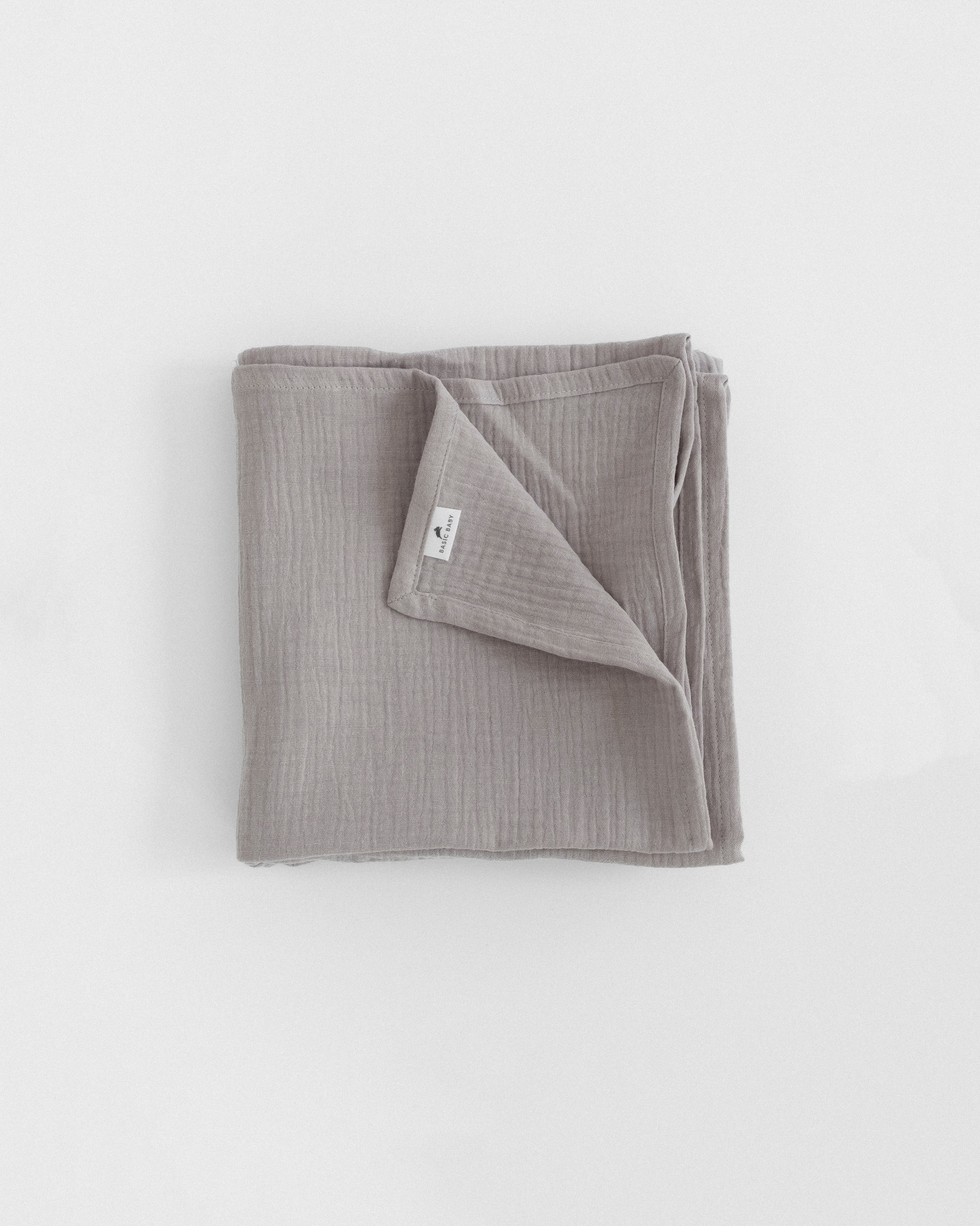 100% pamut muszlin takaró 'SILVER GREY'