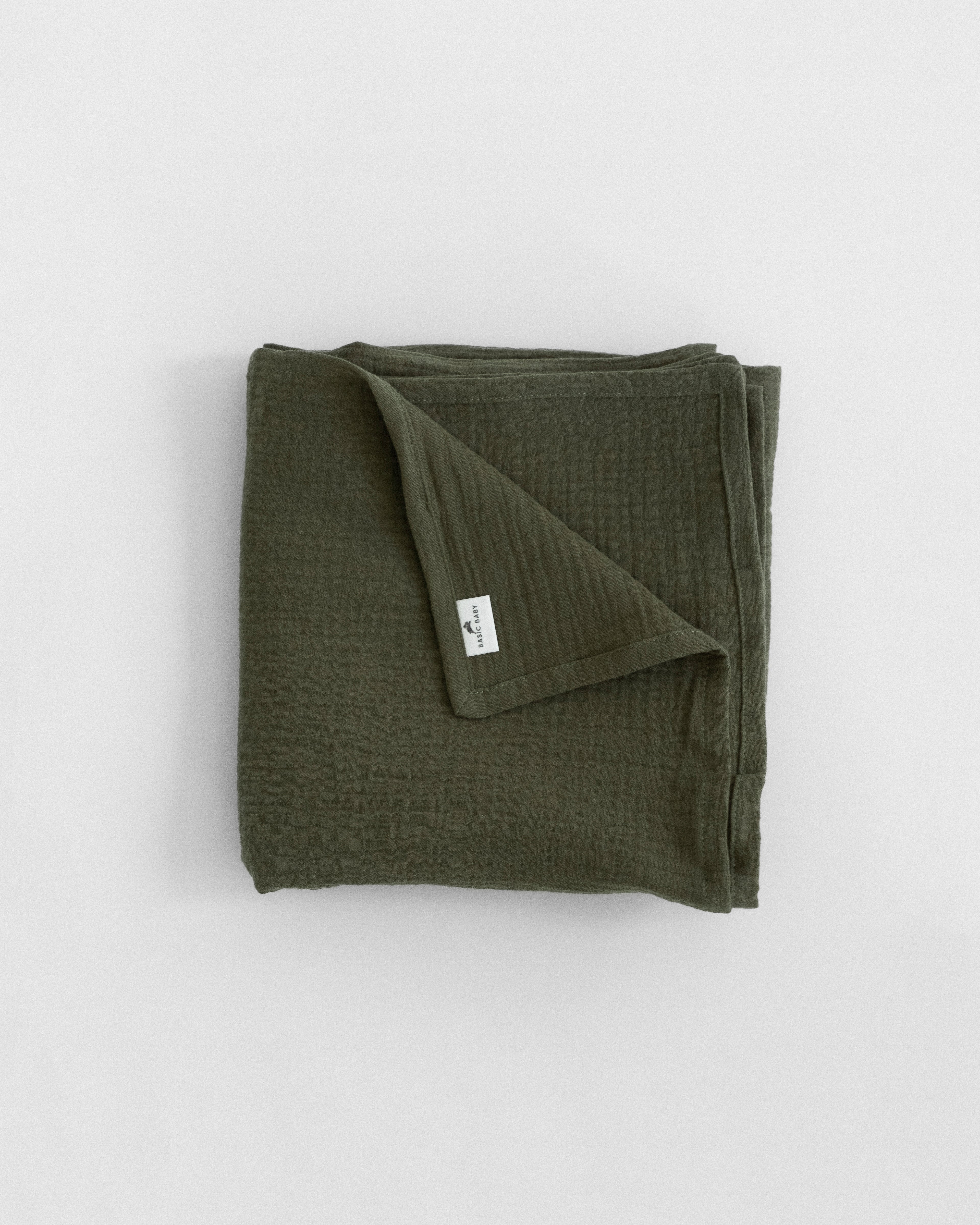 100% pamut muszlin takaró 'FOREST GREEN'