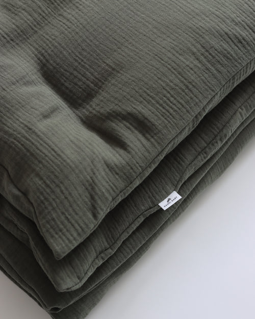 100% pamut muszlin ágynemű 'FOREST GREEN'