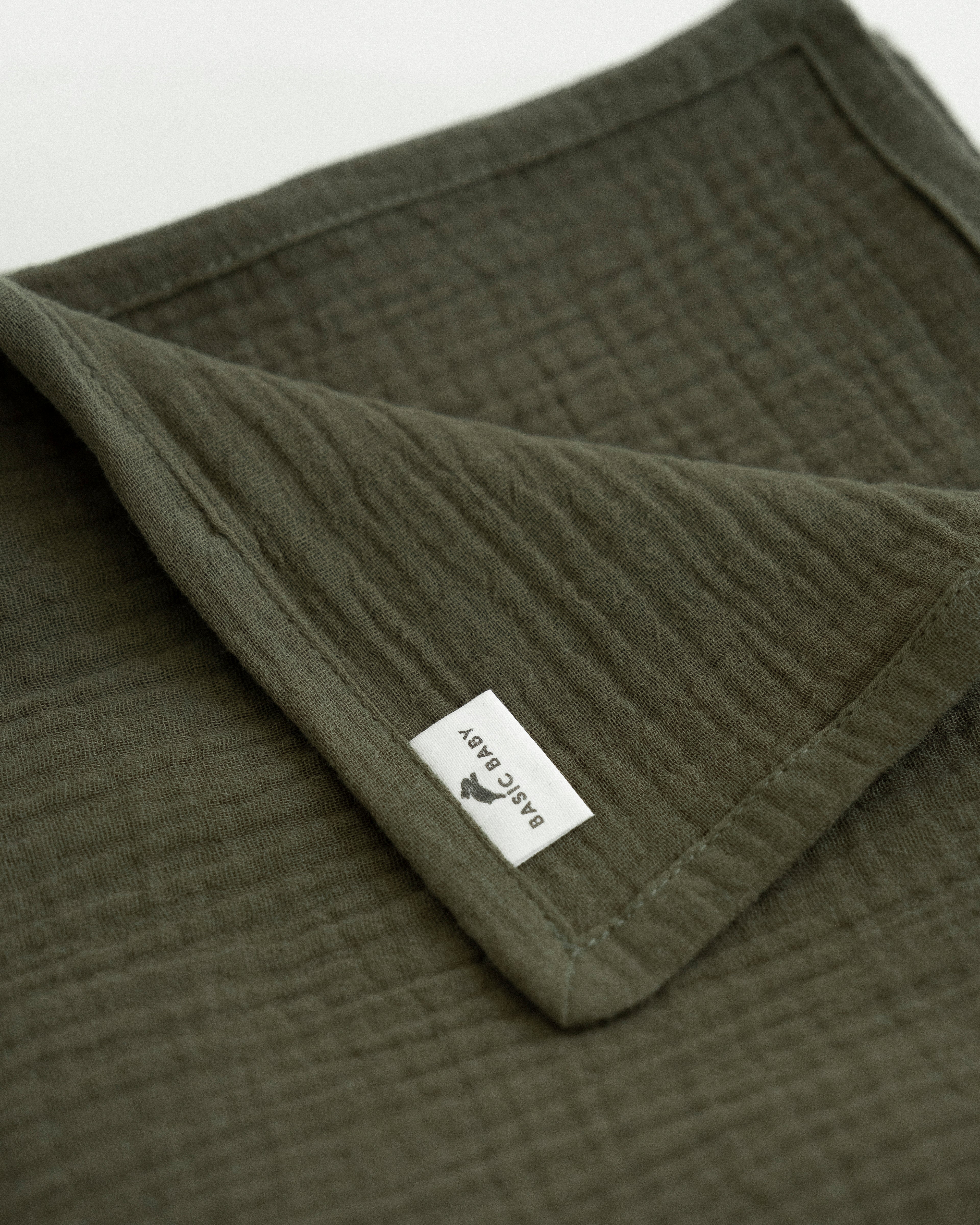 100% pamut muszlin kendő (3 db) 'FOREST GREEN'