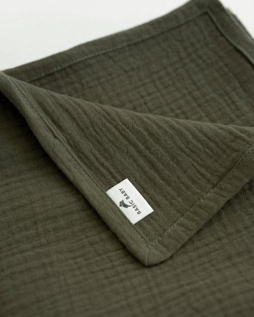 100% pamut muszlin kendő (3 db) 'FOREST GREEN'